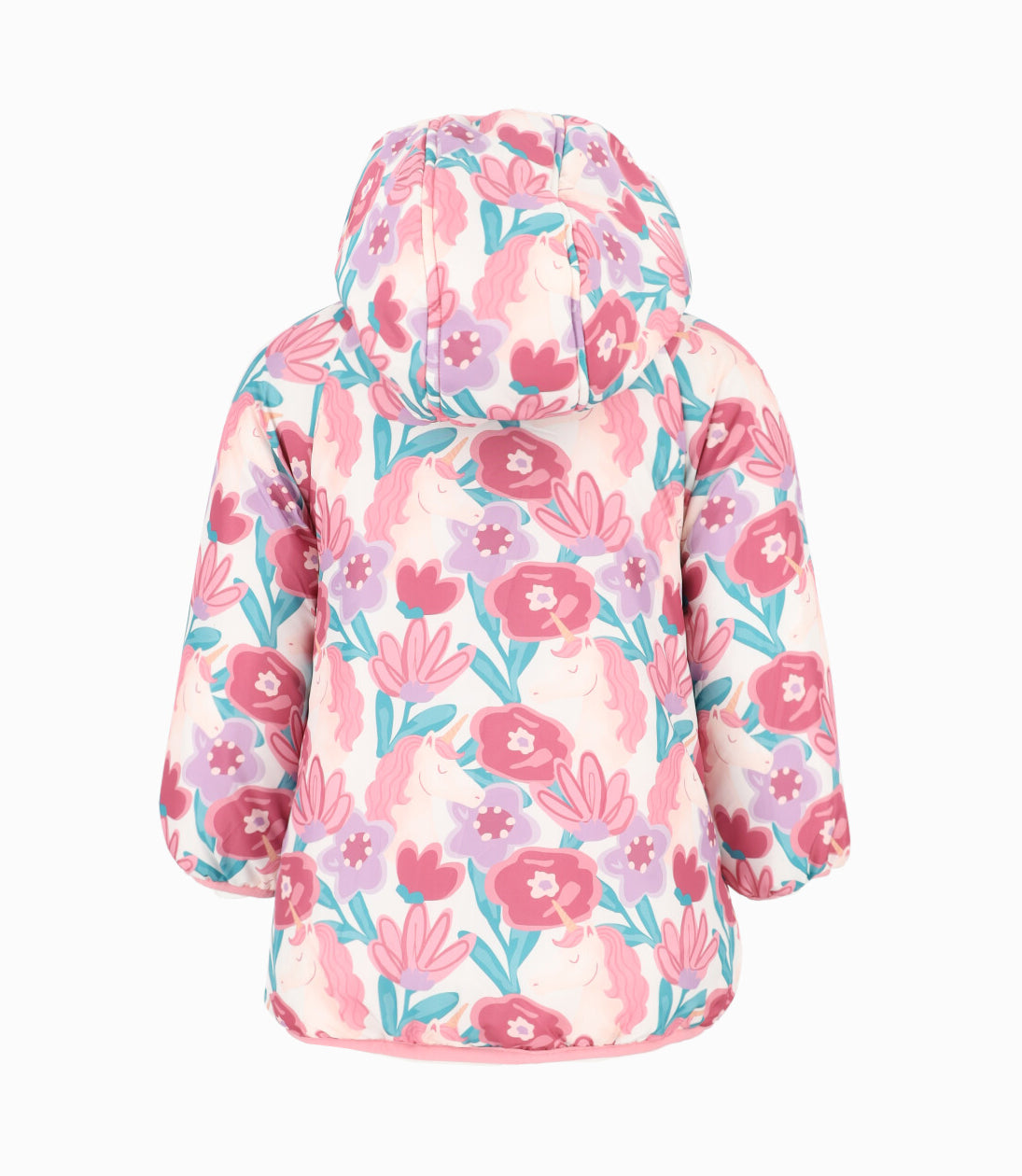 Parka bebé niña floreada 6 meses / Rosado