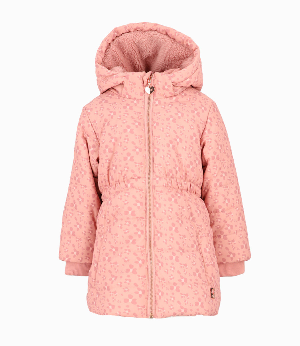 Parka bebé niña con flores 6 meses / Rosado