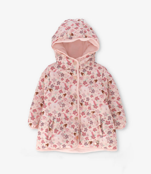 Parka bebé niña con flores 6 meses / Rosado