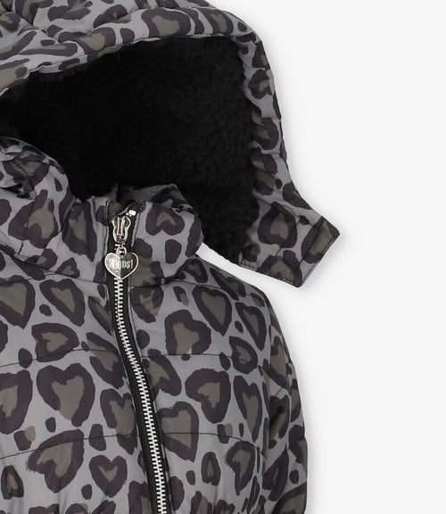 Parka bebé niña corazones 6 meses / Negro