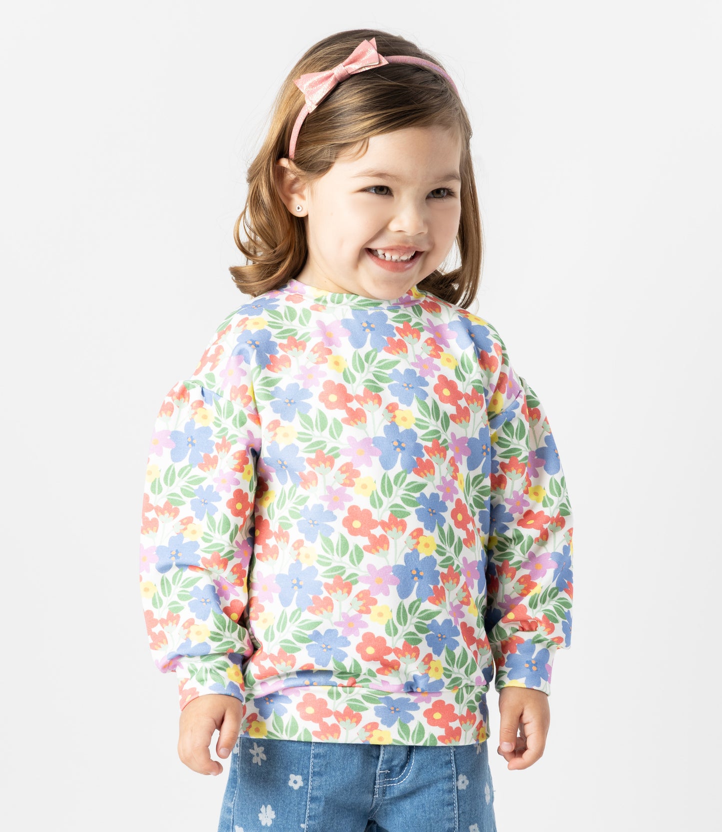 Polerón bebé niña floreado