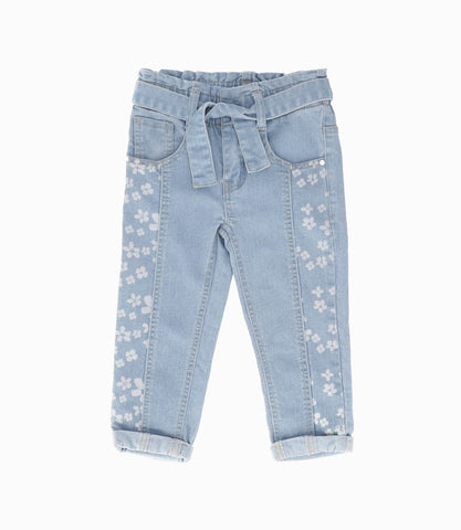 Jeans bebé niña con lazo