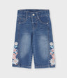 Jeans bebé niña con flores