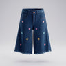 Jeans bebé niña con flores bordadas