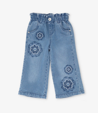 Jeans bebé niña con flores