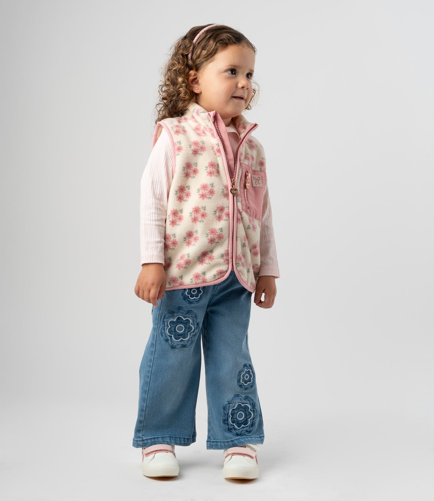 Jeans bebé niña con flores