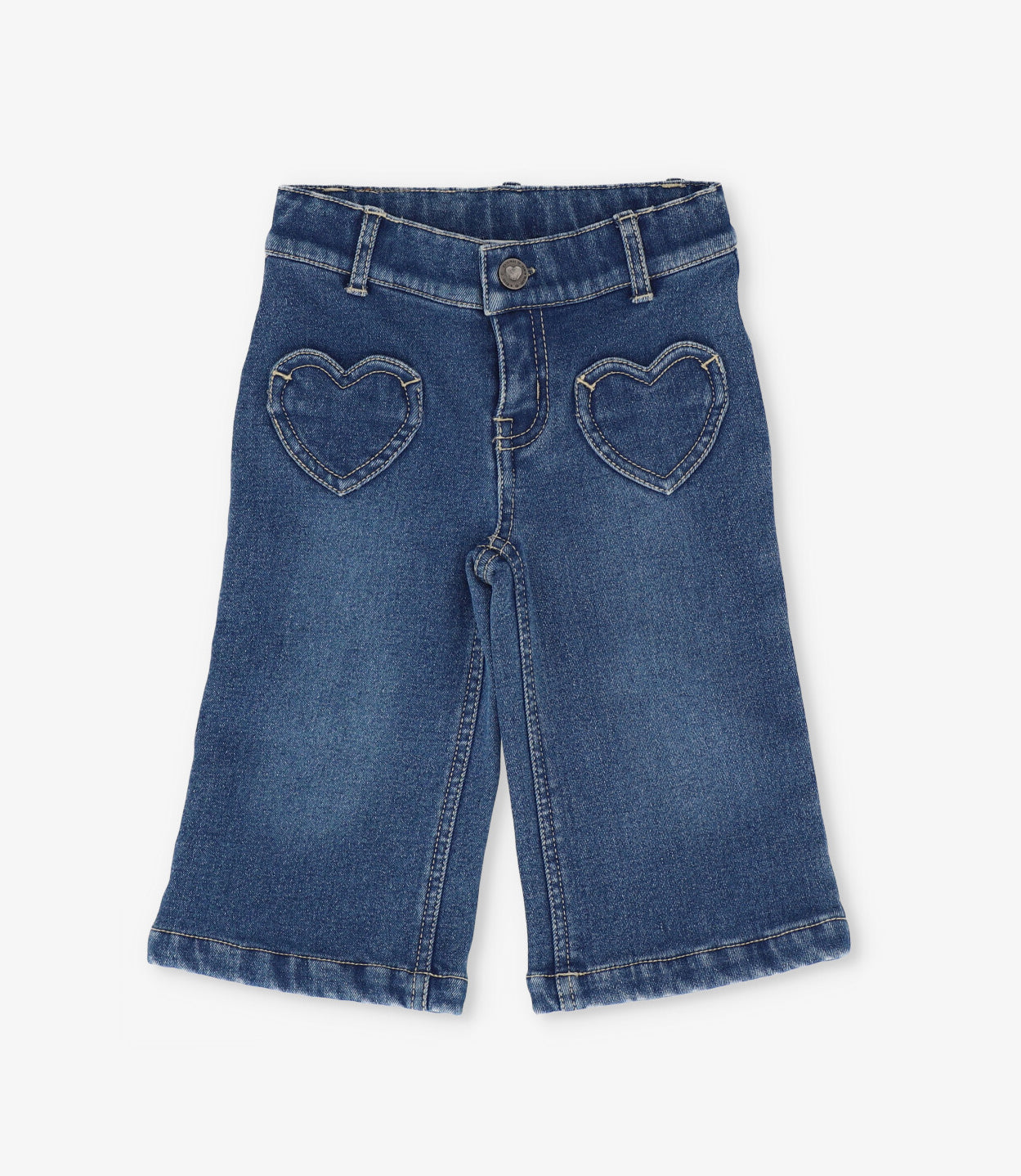 Jeans bebé niña con corazones 6 meses / Azul Marino