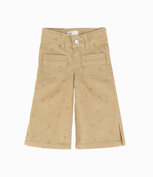 [NO PUBLICAR - GUARDADO] Pantalón Bebé Niña Con Flores 6 meses / Beige