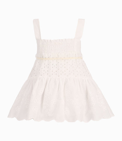 Vestido Bebé Niña Con Diseño Blanco