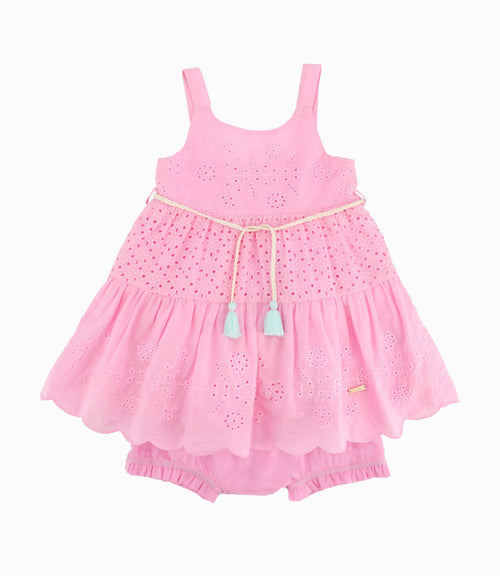 Vestido Bebé Niña Con Diseño Rosado 6 meses / Rosado