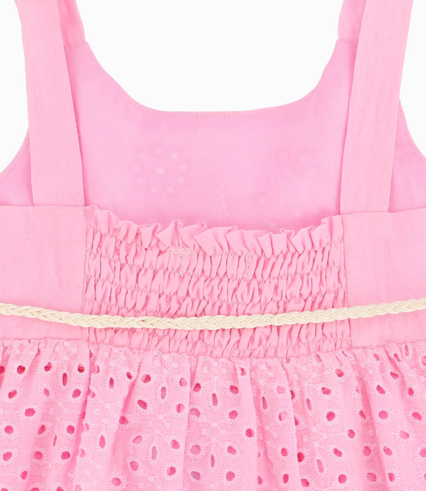 Vestido Bebé Niña Con Diseño Rosado 6 meses / Rosado