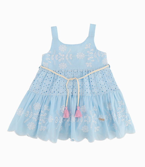 Vestido Bebé Niña Con Diseño Celeste 6 meses / Celeste