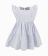 Vestido Bebé Niña Con Lineas Celeste