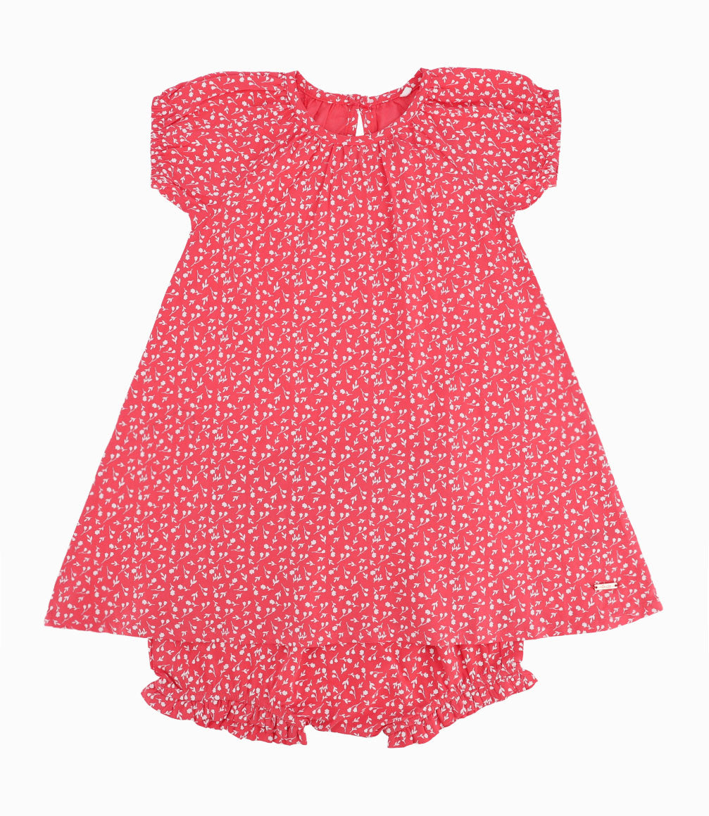 Vestido Bebé Niña Con Diseño Coral 3 meses / Coral