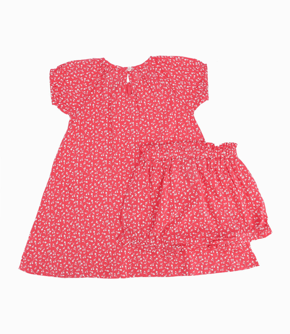 Vestido Bebé Niña Con Diseño Coral 3 meses / Coral