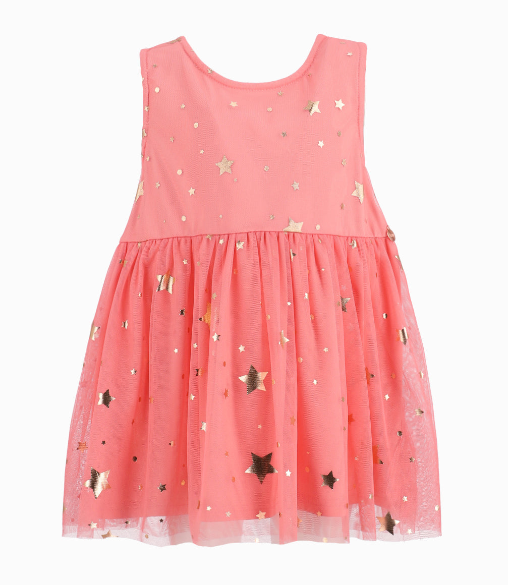 Vestido Bebé Niña Con Tull Rosado 3 meses / Rosado