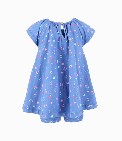 Vestido Bebé Niña Flores 12 meses / Azul