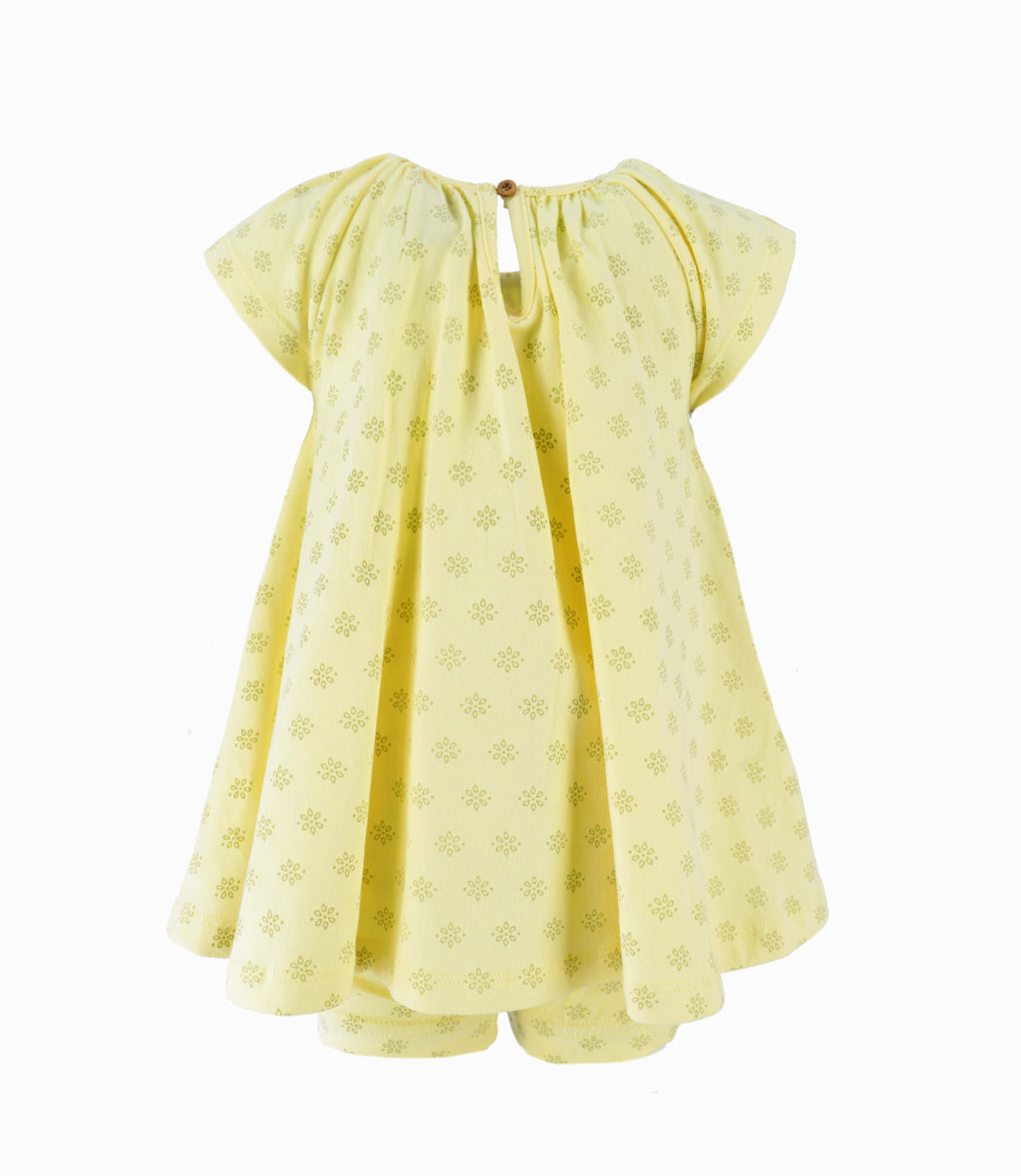 Vestido Bebé Niña Flores Bordadas 12 meses / Amarillo