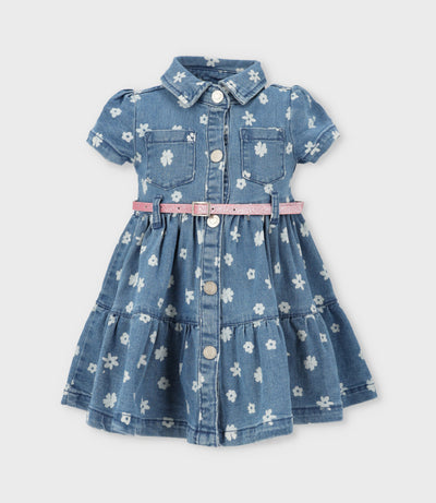 Vestido bebé niña denim 6 meses / Azul Marino
