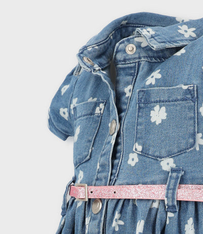 Vestido bebé niña denim 6 meses / Azul Marino