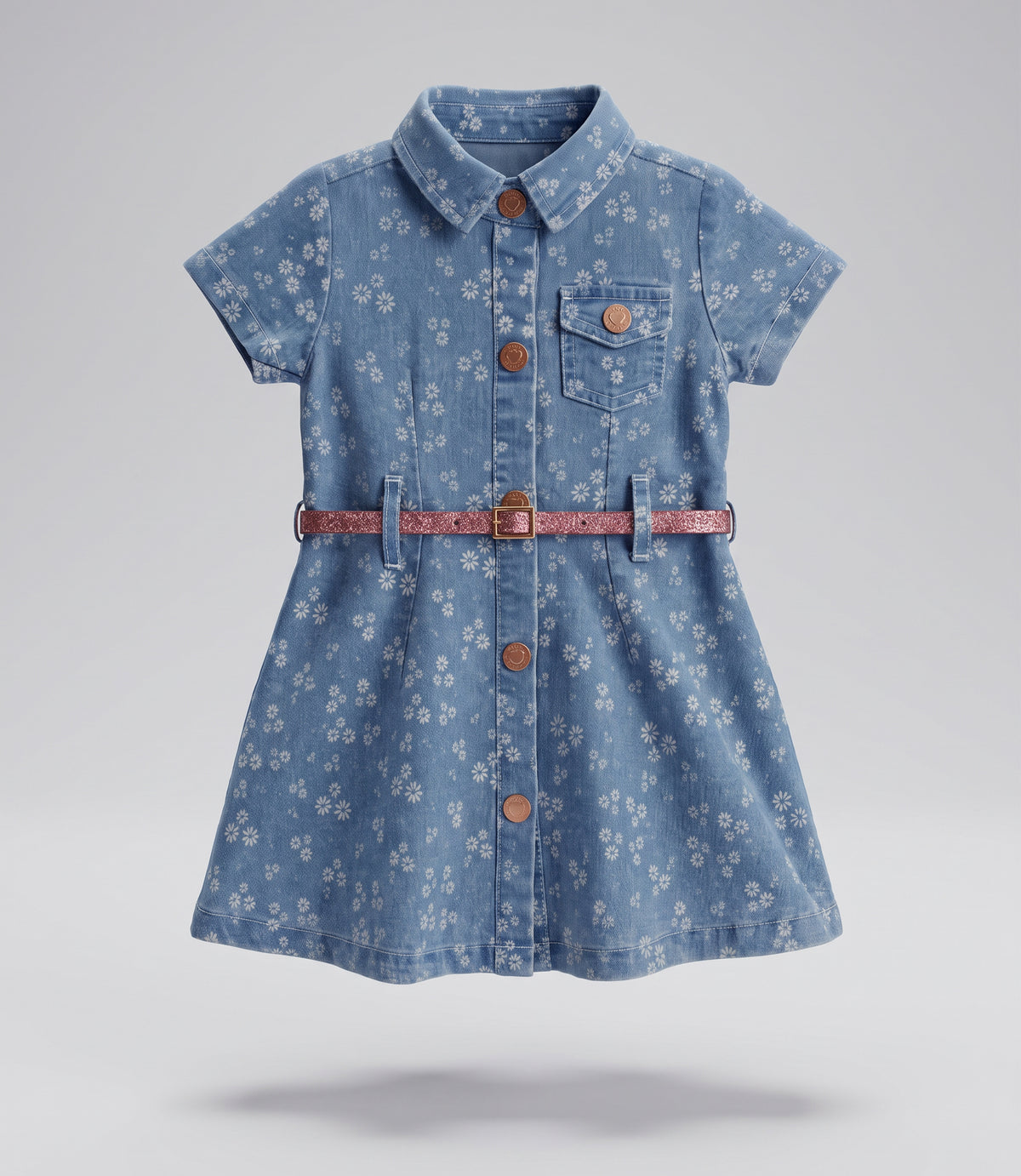 Vestido bebé niña denim 6 meses / Celeste