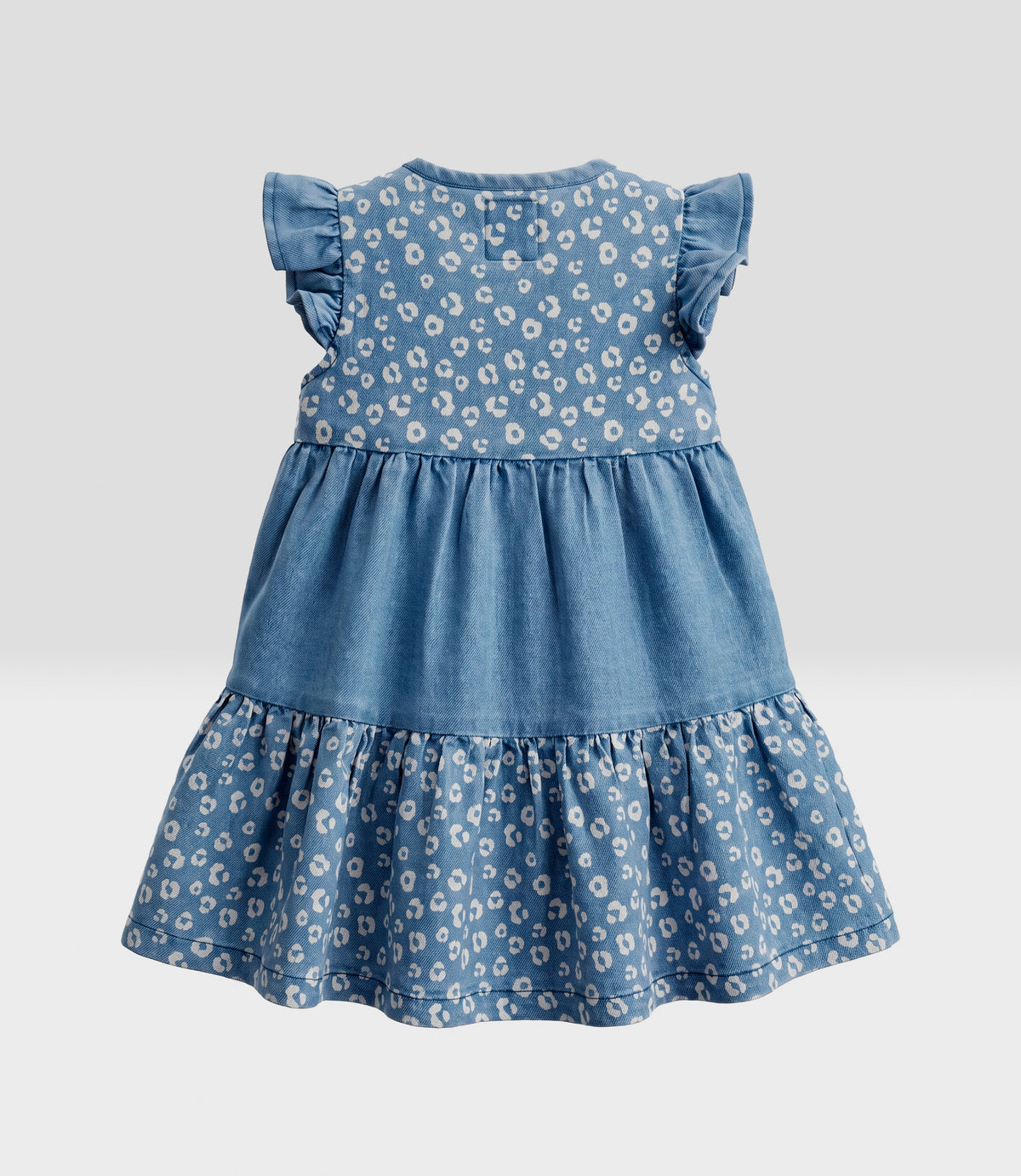 Vestido bebé niña con vuelos 6 meses / Celeste