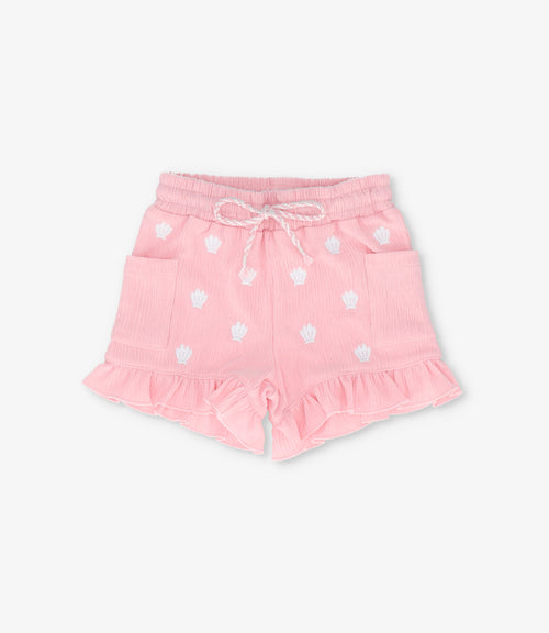 Short bebé niña con vuelos 6 meses / Rosado