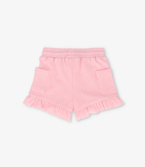 Short bebé niña con vuelos 6 meses / Rosado