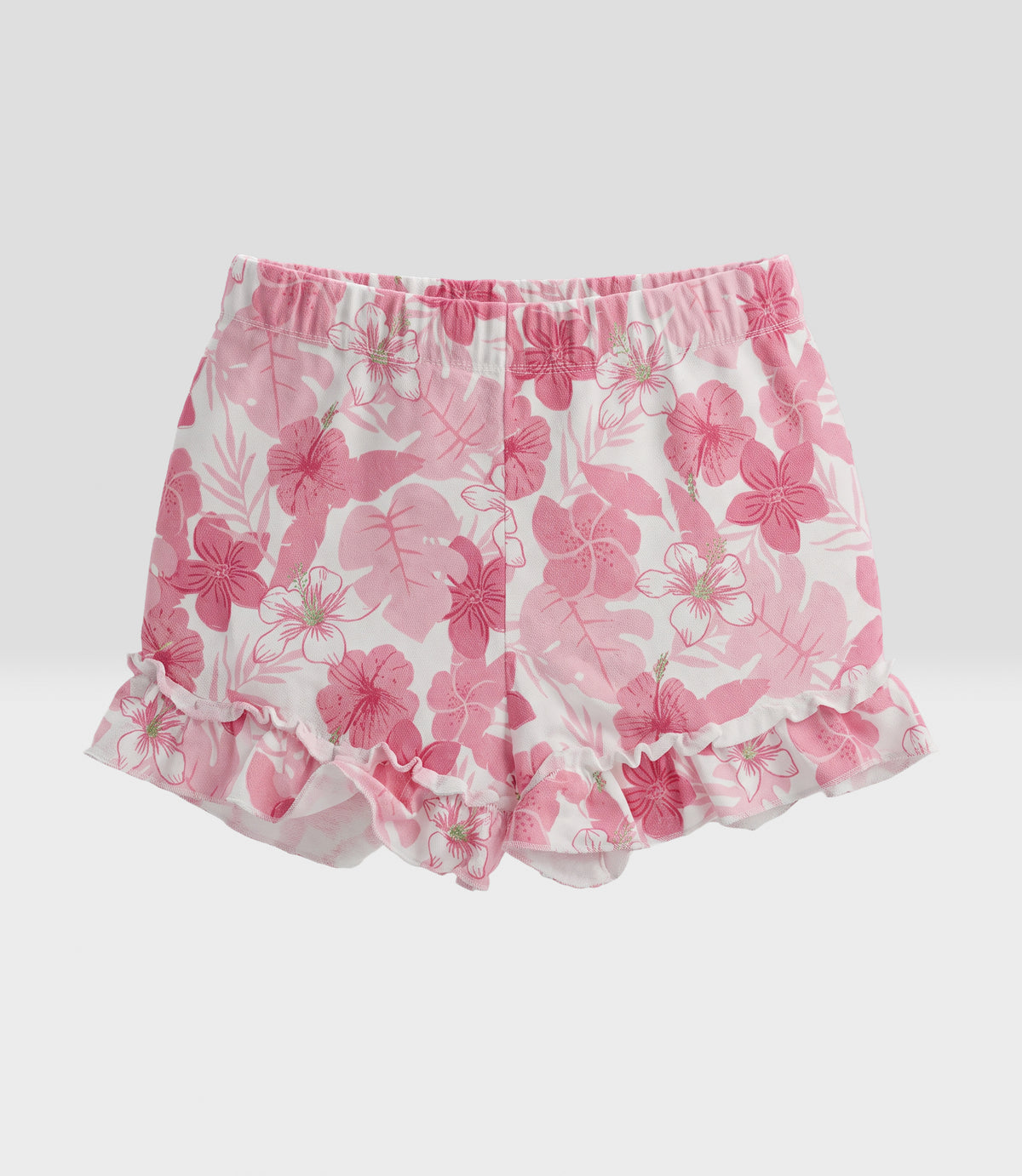 Short bebé niña con flores 6 meses / Rosado