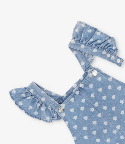 Jardinera bebé niña denim 6 meses / Azul Marino