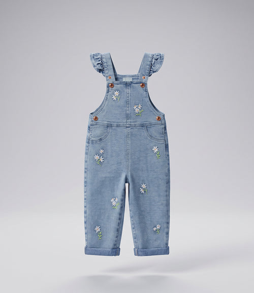Jardinera bebé niña denim 6 meses / Celeste