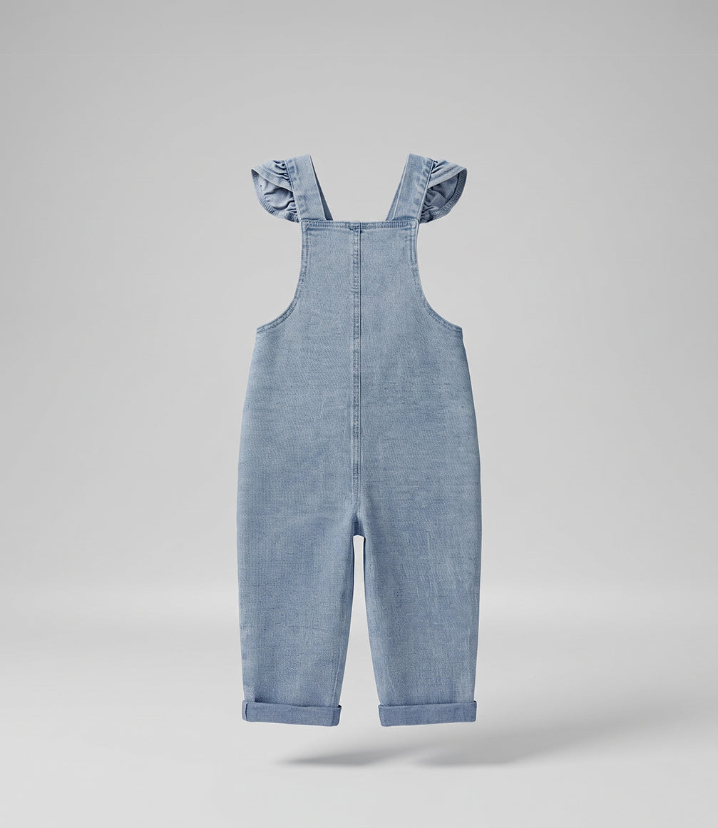 Jardinera bebé niña denim 6 meses / Celeste