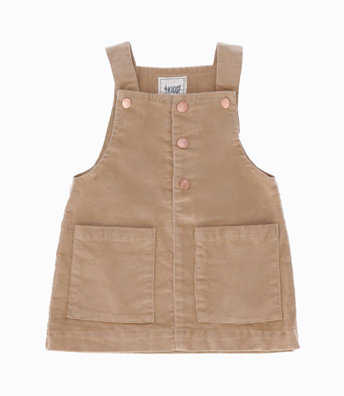 Jardinera bebé niña con polera 6 meses / Beige