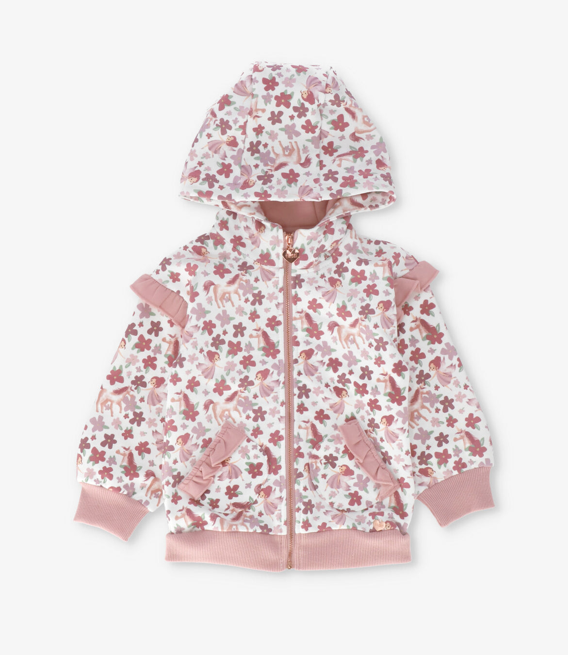 Buzo bebé niña con flores 6 meses / Rosado