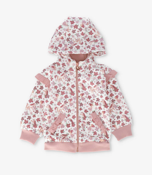 Buzo bebé niña con flores 6 meses / Rosado