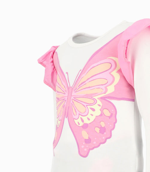 Conjunto bebé niña mariposa de polera y pantalón