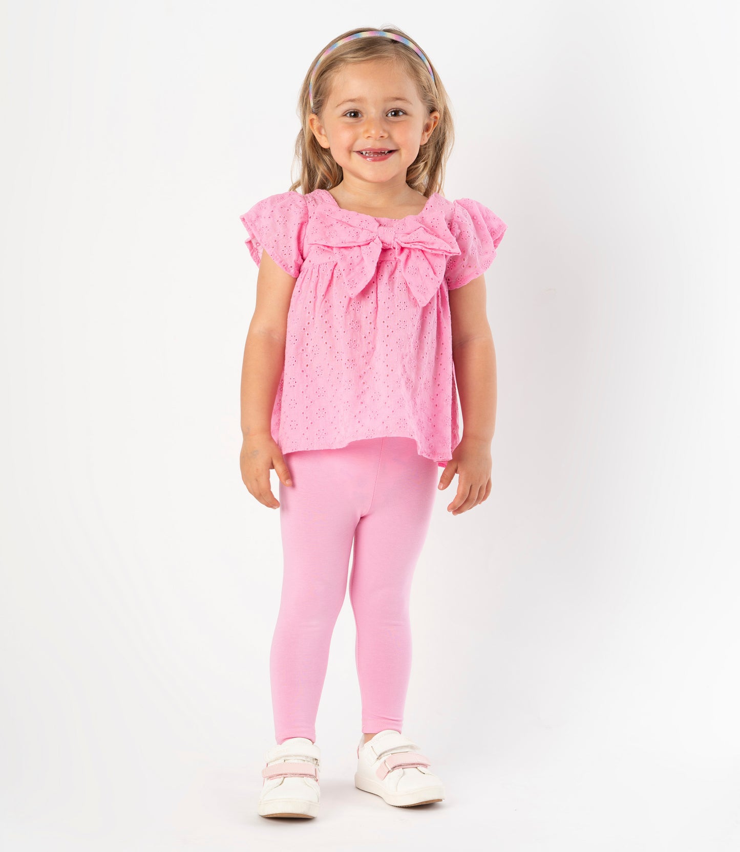 Conjunto bebé niña con lazo 3 meses / Rosado