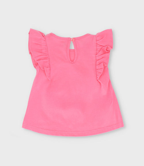 Conjunto bebé niña con vuelos 6 meses / Rosado