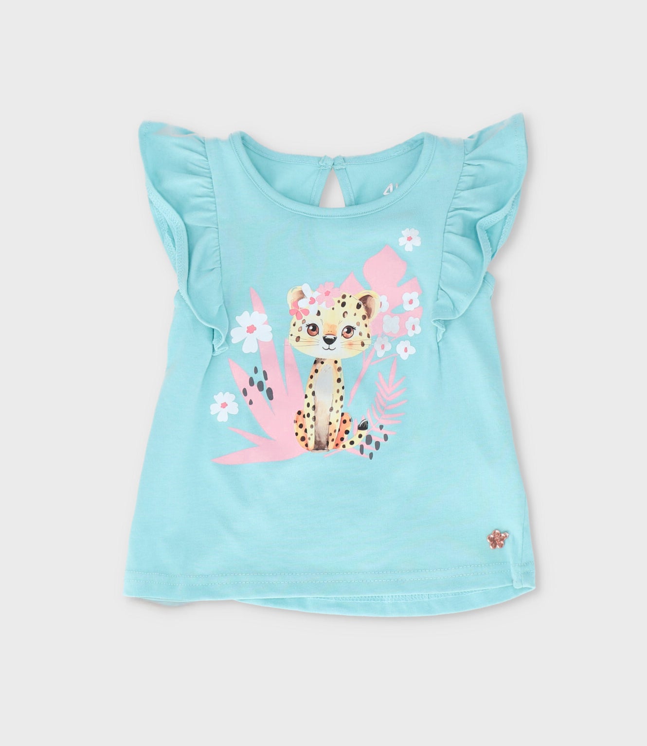 Conjunto bebé niña con vuelos 6 meses / Menta