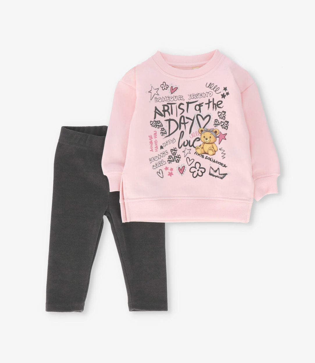 Conjunto bebé niña grafiti 6 meses / Rosado