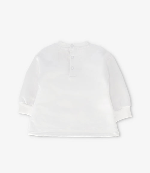 Conjunto bebé niña con gatito 6 meses / Crudo