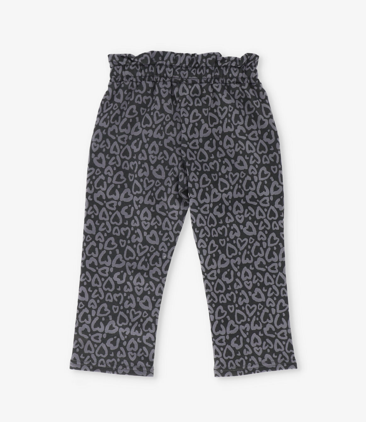 Pantalón de buzo bebé niña corazones 6 meses / Gris