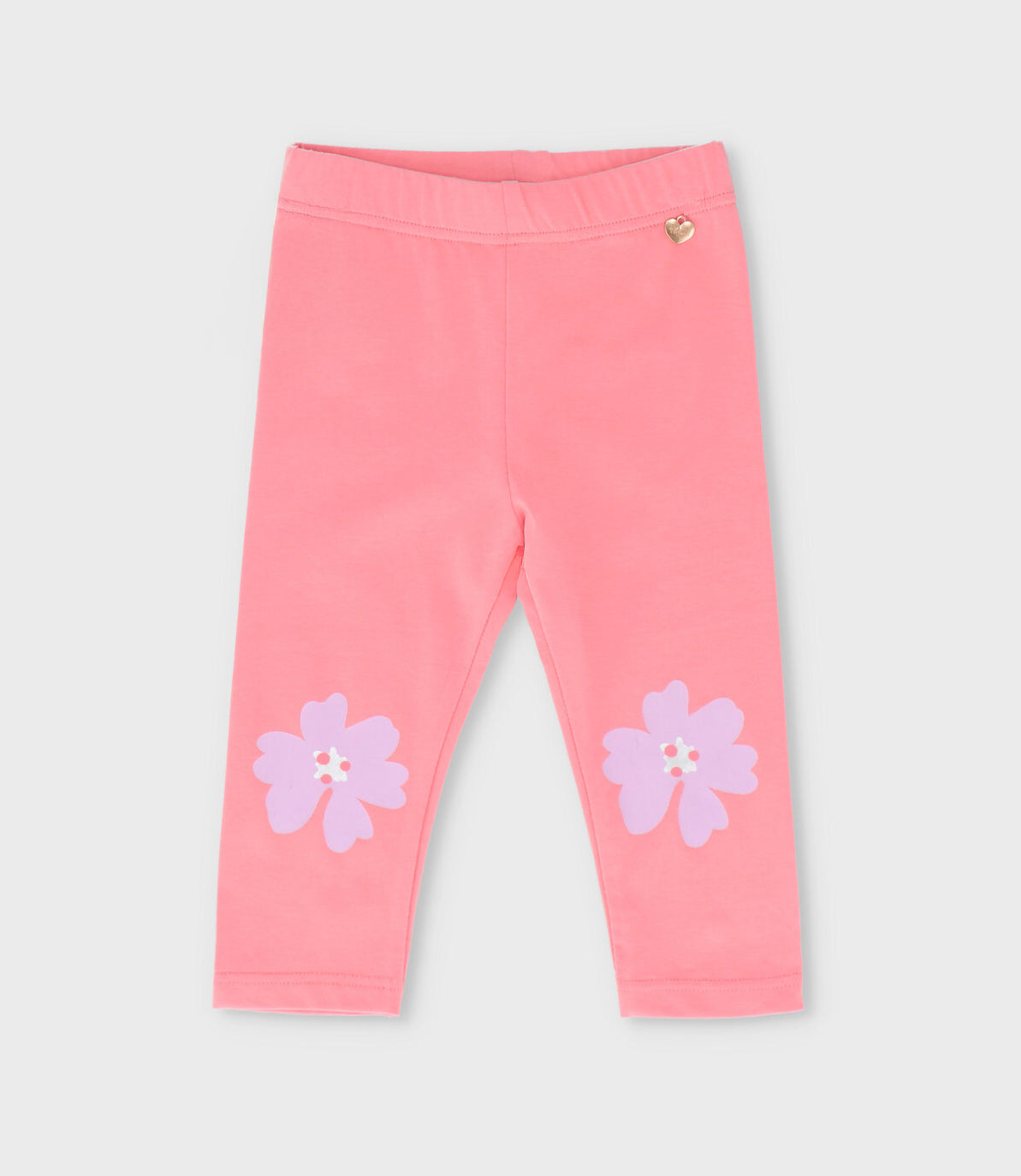 Calza bebé niña con flores 6 meses / Coral