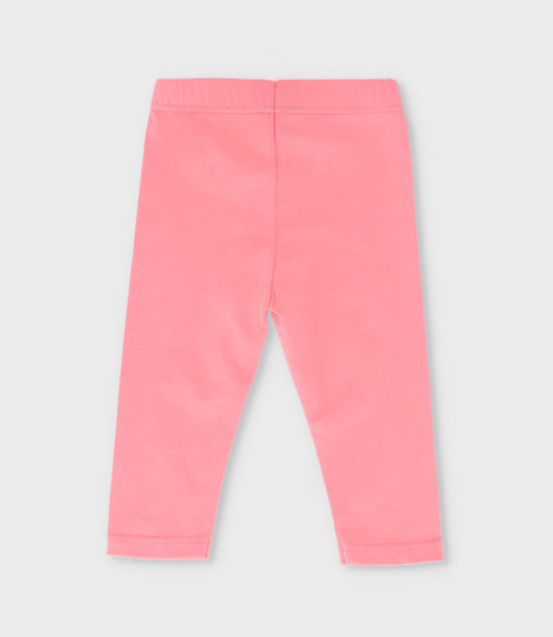 Calza bebé niña con flores 6 meses / Coral