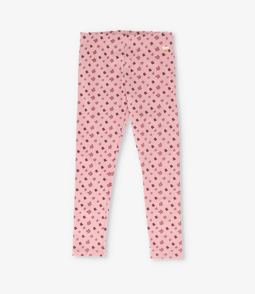 Calza bebé niña con flores 6 meses / Rosado