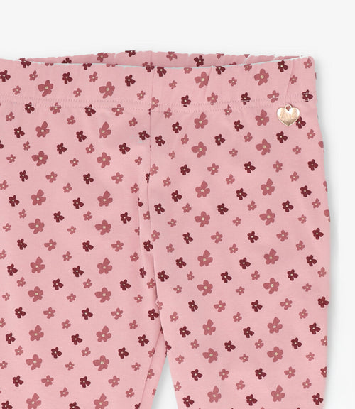 Calza bebé niña con flores 6 meses / Rosado
