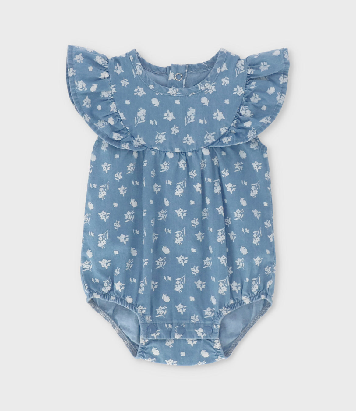 Body recién nacida con flores 0 meses / Celeste