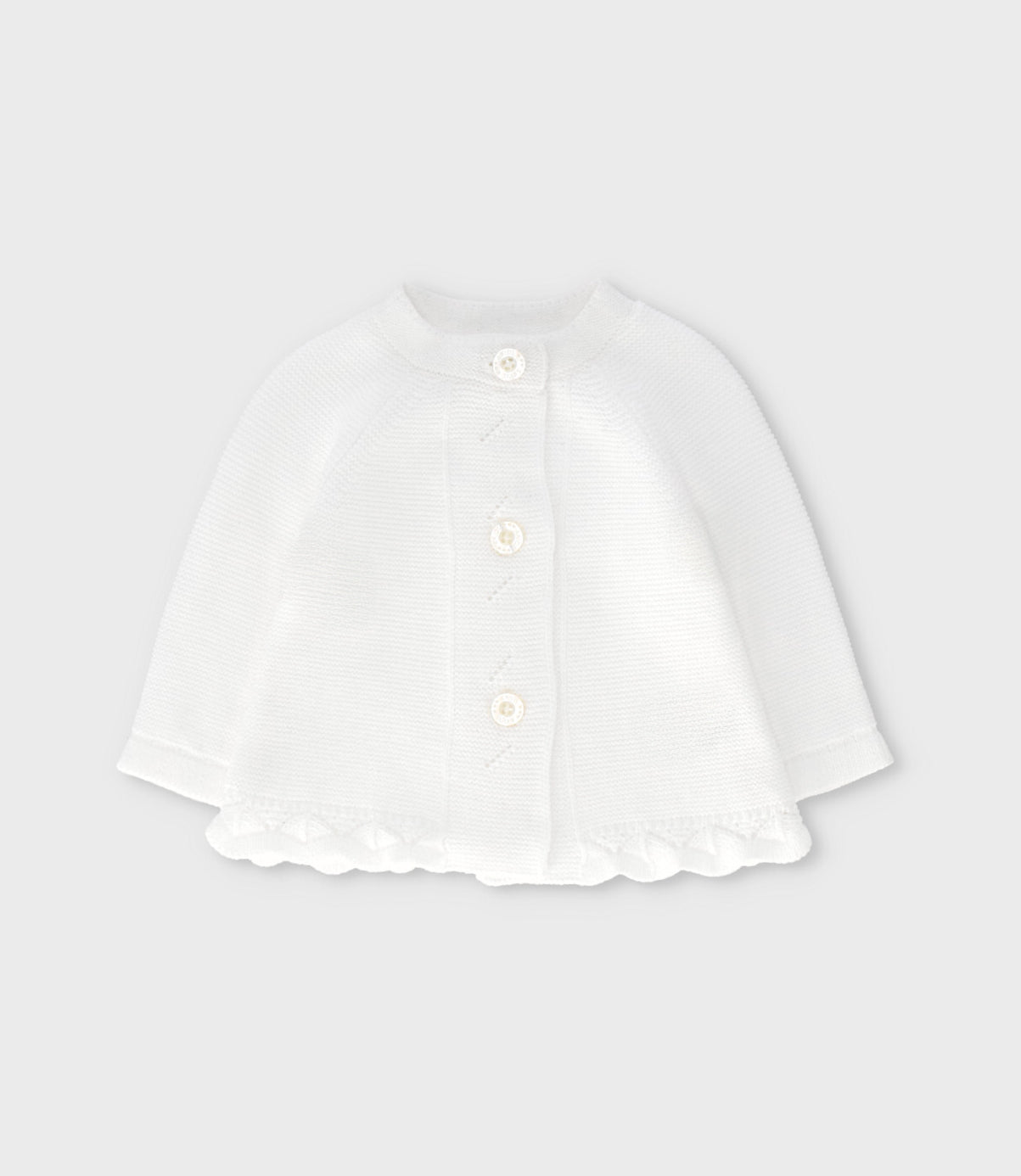 Chaleco recién nacida tejido 0 meses / Blanco