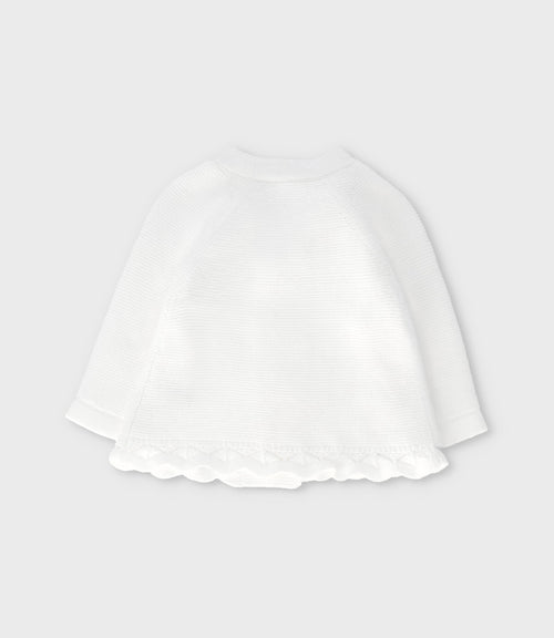 Chaleco recién nacida tejido 0 meses / Blanco