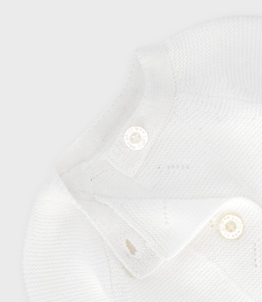 Chaleco recién nacida tejido 0 meses / Blanco